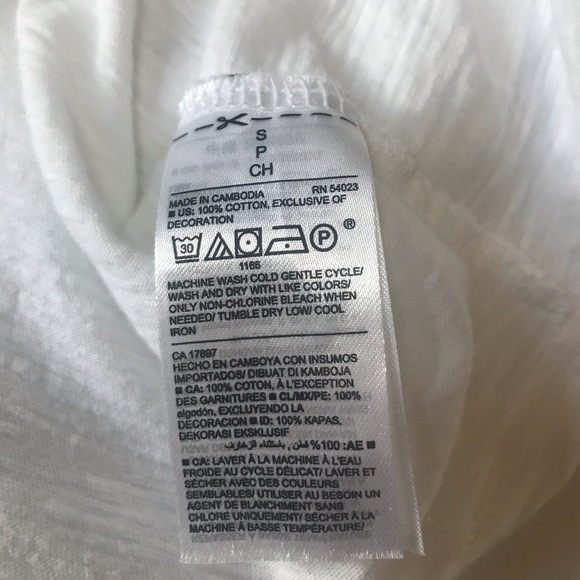 Old Navy White Ruffle Off The Shoulder Top Sz S - Picture 4 of 4